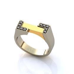 Перстень бриллиантами "Изящный"