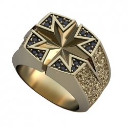Перстень "Звездный воин" с бриллиантами