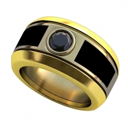 Перстень "Строгий" с бриллиантом