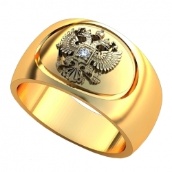 Перстень "Патриот" с бриллиантом