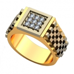 Перстень "Шахматист" с бриллиантами