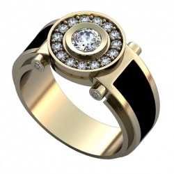 Перстень "Точка" с бриллиантами