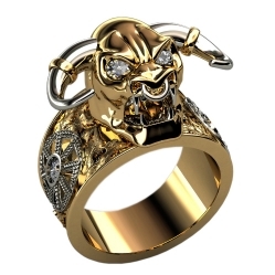 Перстень "Минотавр" с бриллиантами