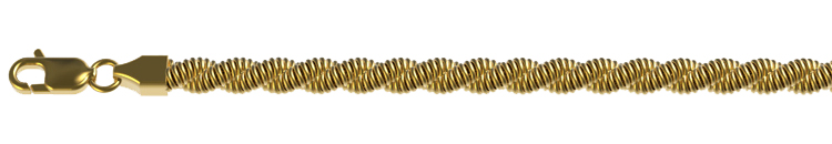 Цепь Веревка из желтого золота 40 см
