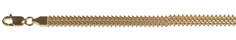 Цепочка Двойной Гламурный Бисмарк из красного золота 40 см