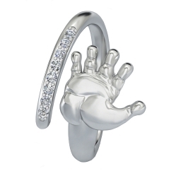 Кольцо с бриллиантами "Детская ладошка"