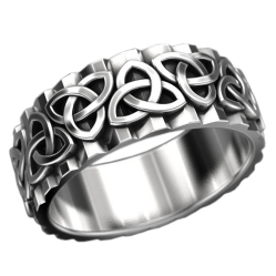 Кольцо из серебра "Трикветр"