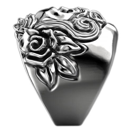 Перстень из серебра Женский череп CC-095, серебро 925 пробы, 18.2 гр. -купить в СПб, цены в интернет-магазине