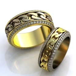 Обручальные кольца "Бриллиантовые узы любви" 