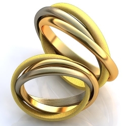 Тройные обручальные кольца "Тринити"