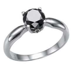 Кольцо для помолвки с черным бриллиантом