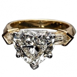 Кольцо с бриллиантами и фианитом