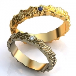 Обручальные кольца с бриллиантом