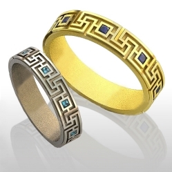 Обручальные кольца со славянским орнаментом