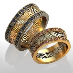 Обручальные кольца со славянским орнаментом