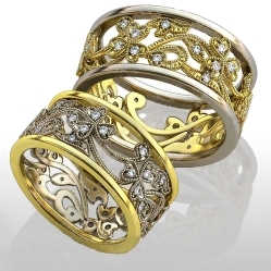 Обручальные кольца "Цветы жизни" с бриллиантами