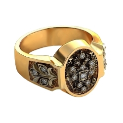 Перстень "Герб" с бриллиантами
