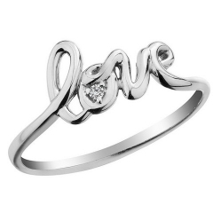 Кольцо "Love" в виде почерка заказчика