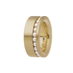 Обручальное кольцо с жемчугом