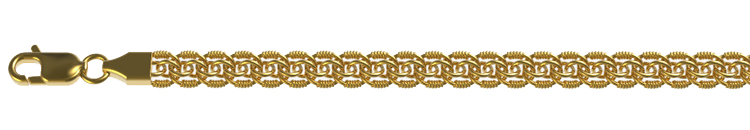 Цепь Королевская Мантия из желтого золота 60 см