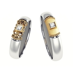 Обручальные кольца с бриллиантами "Восхищение"