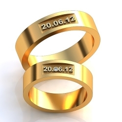 Обручальные кольца с датой свадьбы