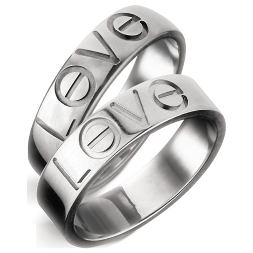 Обручальные кольца Love - фото