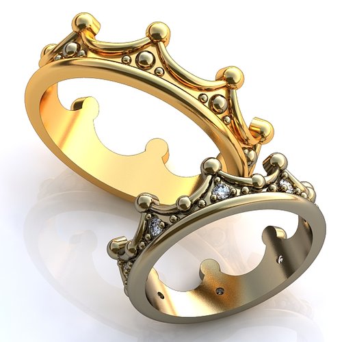 Обручальные кольца Короны мини - фото