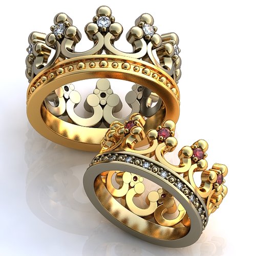 Обручальные кольца Короны люкс - фото
