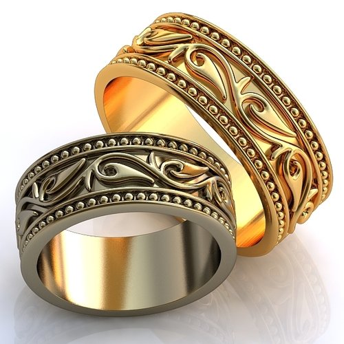 Обручальные кольца Лилии без камней - фото