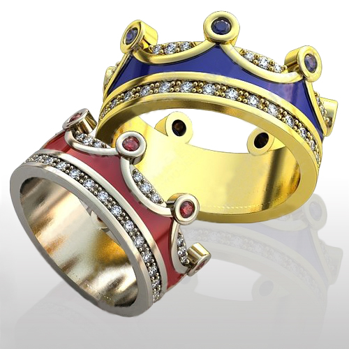 Обручальные кольца Корона - фото