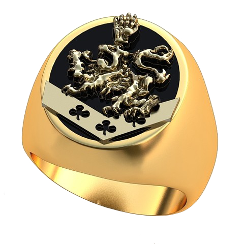 Перстень Магистр казино с эмалью - фото