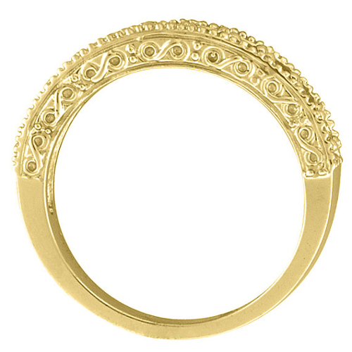 Обручальное кольцо с аквамаринами и бриллиантами - фото