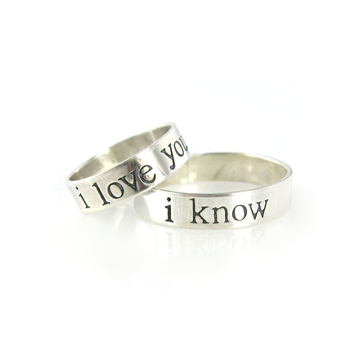Обручальные кольца Я люблю тебя - Я знаю - фото