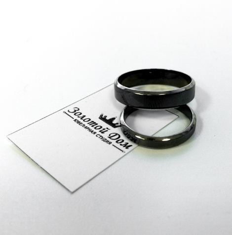 Обручальные кольца чёрные - фото