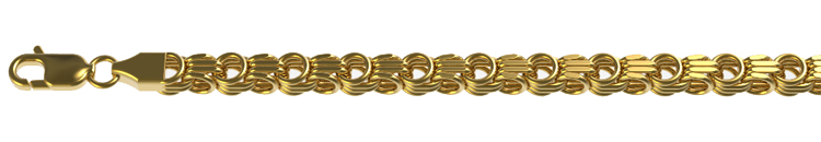 Цепочка Спираль из желтого золота 40 см - фото