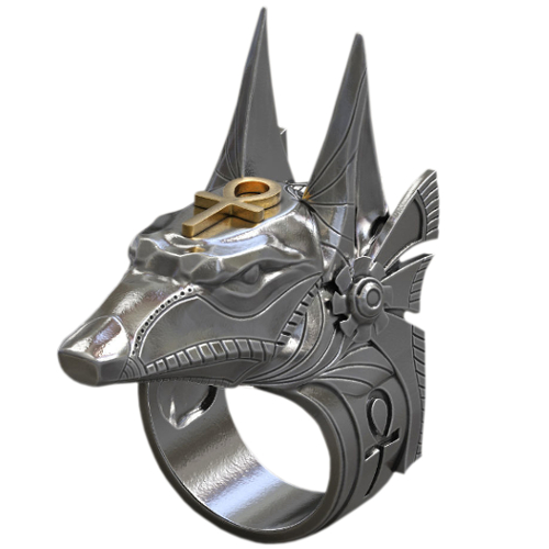 Перстень из серебра Анубис - фото